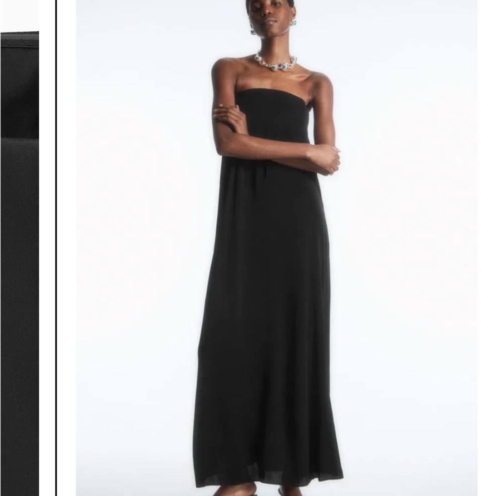 NWT COS Pleated Bandeau Maxi Dress, US 2